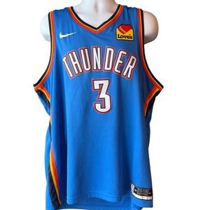 Nike Swingman Oklahoma City Thunder Number 3 Jersey Size XXL 56 NBA Team Gear